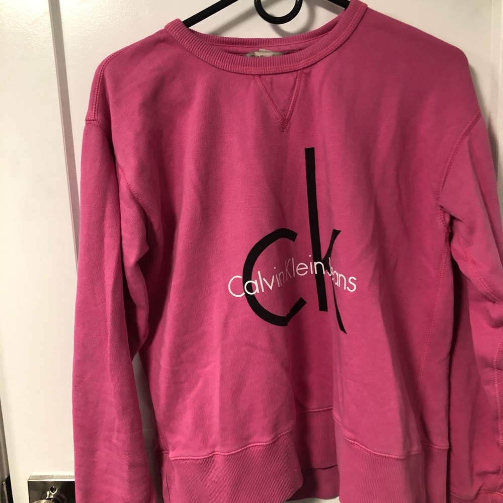 Calvin Klein pink crew neck sweater